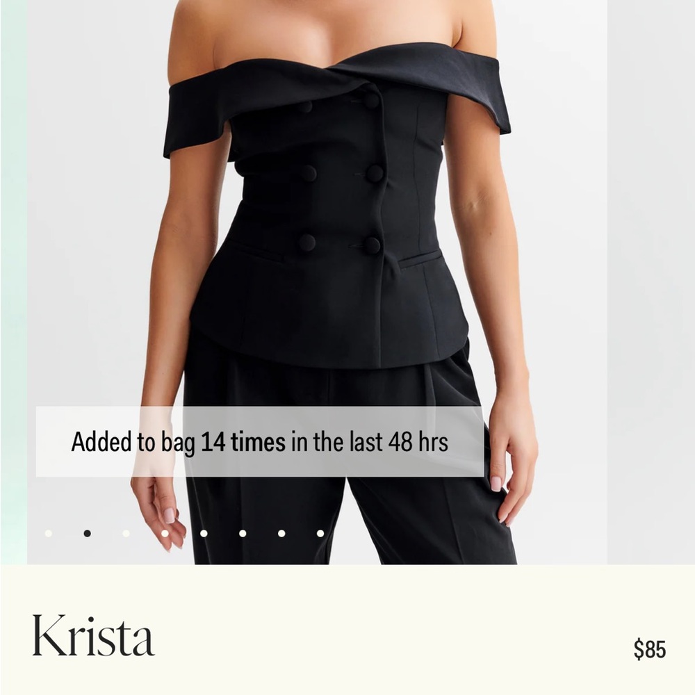 Krista Black Off-Shoulder Top